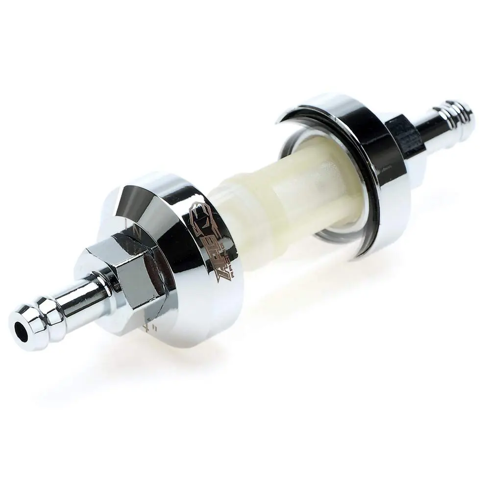 APE RACING Upgraded Billet Aluminum Fuel Filter 1/4" Inline, Chrome | Corrosion Resistance, Washable, High Flow - view 4