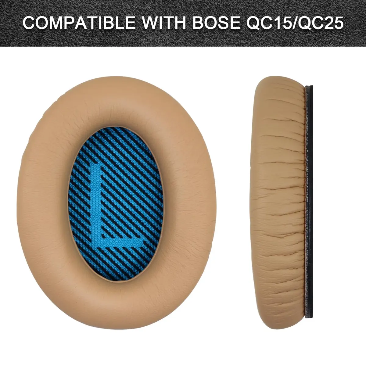 Niukeke Replacement Ear Pads for Bose QC15/25 | Soft Leather & Memory Foam, Easy Install, Noise Sealing (3.93*3.14*0.79 inches) - view 2