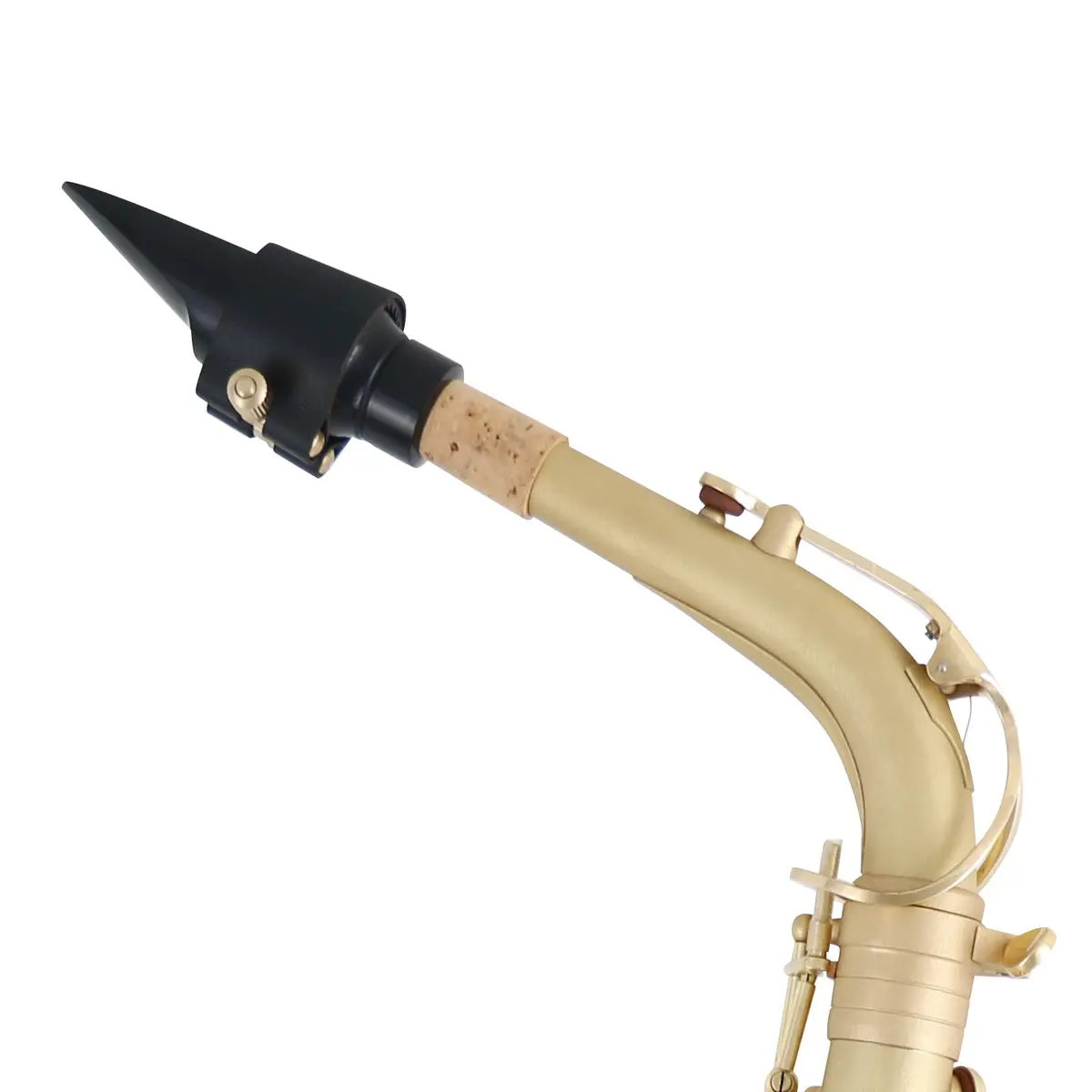 EASTROCK Alto Saxophone Mouthpiece Kit with Leather Ligature & Cap, Black | Professional Musical Instrument Accessory for Beginners & Musicians - view 7