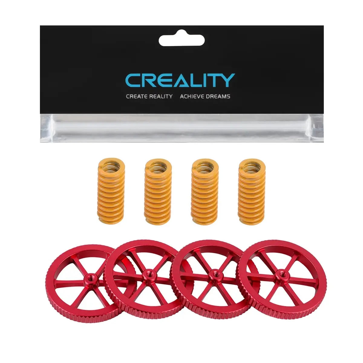 Creality Metal Leveling Nuts & Springs Set for Ender 3/Pro/3 V2/Neo/Ender 5 Plus | Aluminum Bed Leveling Kit - main product image