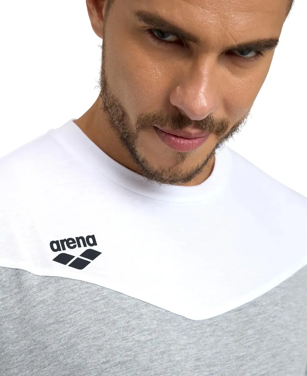 ARENA Unisex Cotton T-Shirt Regular Fit Crew Neck XX-Large | Color Block Print Comfort - view 3