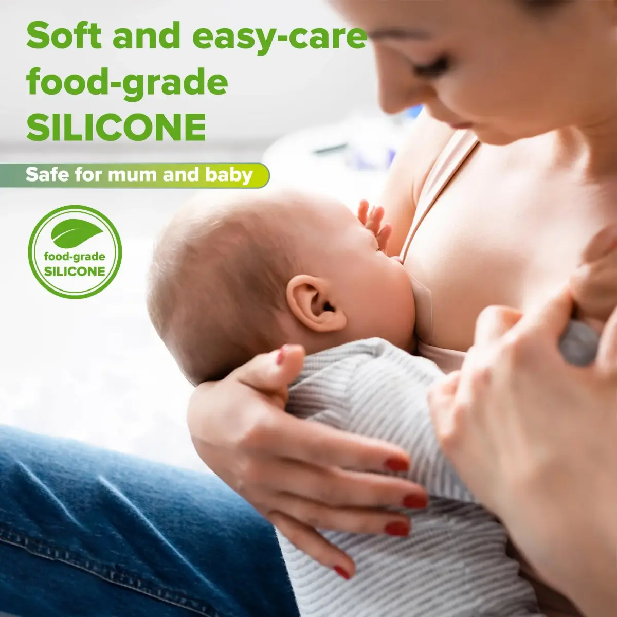 haakaa Nipple Shields for Nursing with Storage Case, 24mm (0.85 Fl Oz) | Ultra-Thin Food-Grade Silicone for Latch Issues - view 2