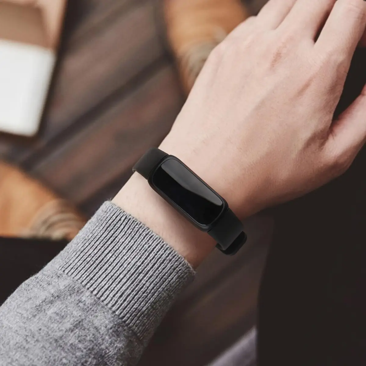 Meliya Fitbit Inspire 3 Bands Women Men | Soft Silicone Sport Strap, Adjustable, Black - view 6
