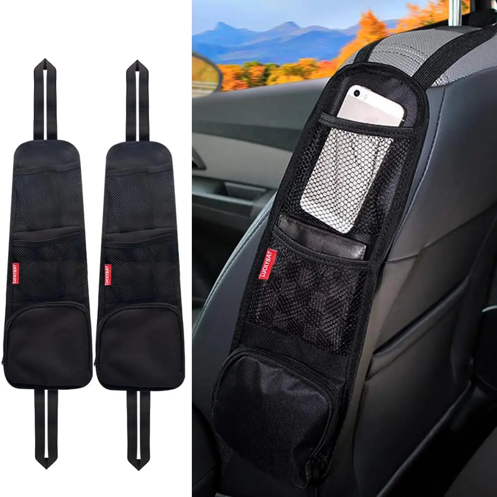 Luckybay Car Seat Side Organizer 2 Pack | Universal Fit for Cars, SUVs & Trucks - main product image