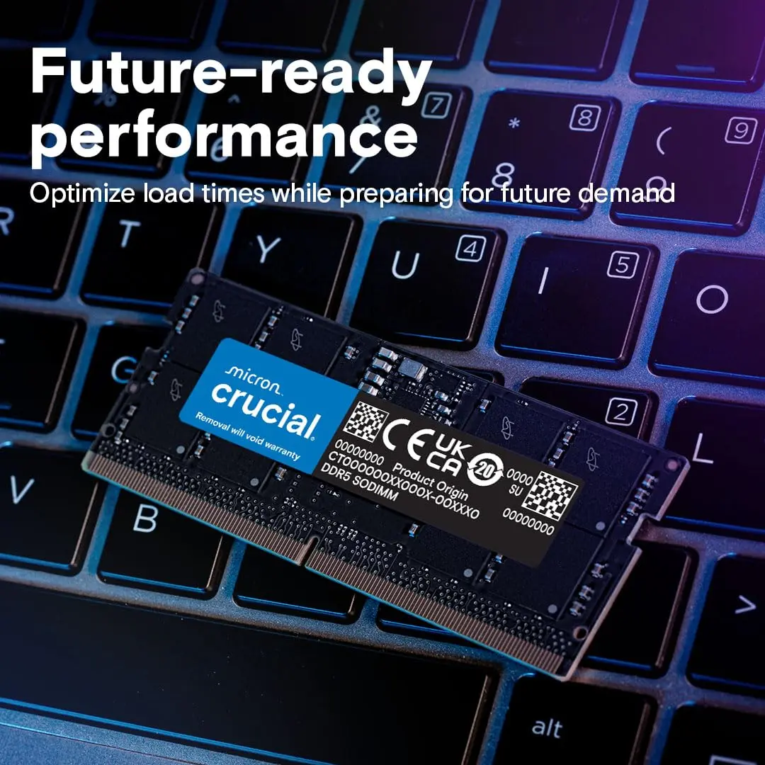 Crucial 96GB DDR5 5600MHz Laptop Memory Kit (2x48GB) 262-Pin | Boosts System Performance & Gaming - view 5