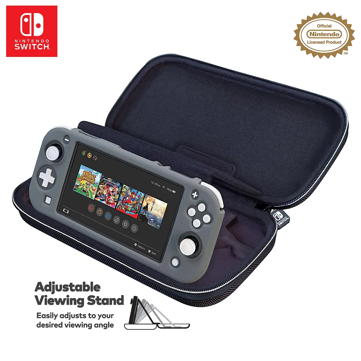 Game Traveler Deluxe Licensed Travel Case for Nintendo Switch OLED, Switch & Lite | Red Ballistic Nylon - view 4