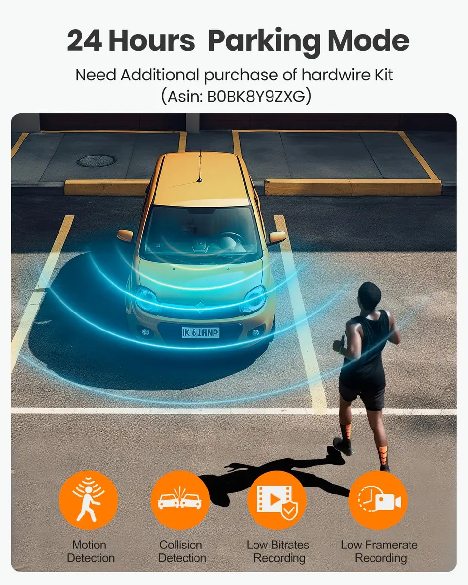 YEECORE 4K Dash Cam Front and Rear, Built-in WiFi GPS, 3" IPS Screen | Ultra HD 4K+1080P Dual Dash Cam with Night Vision - view 5