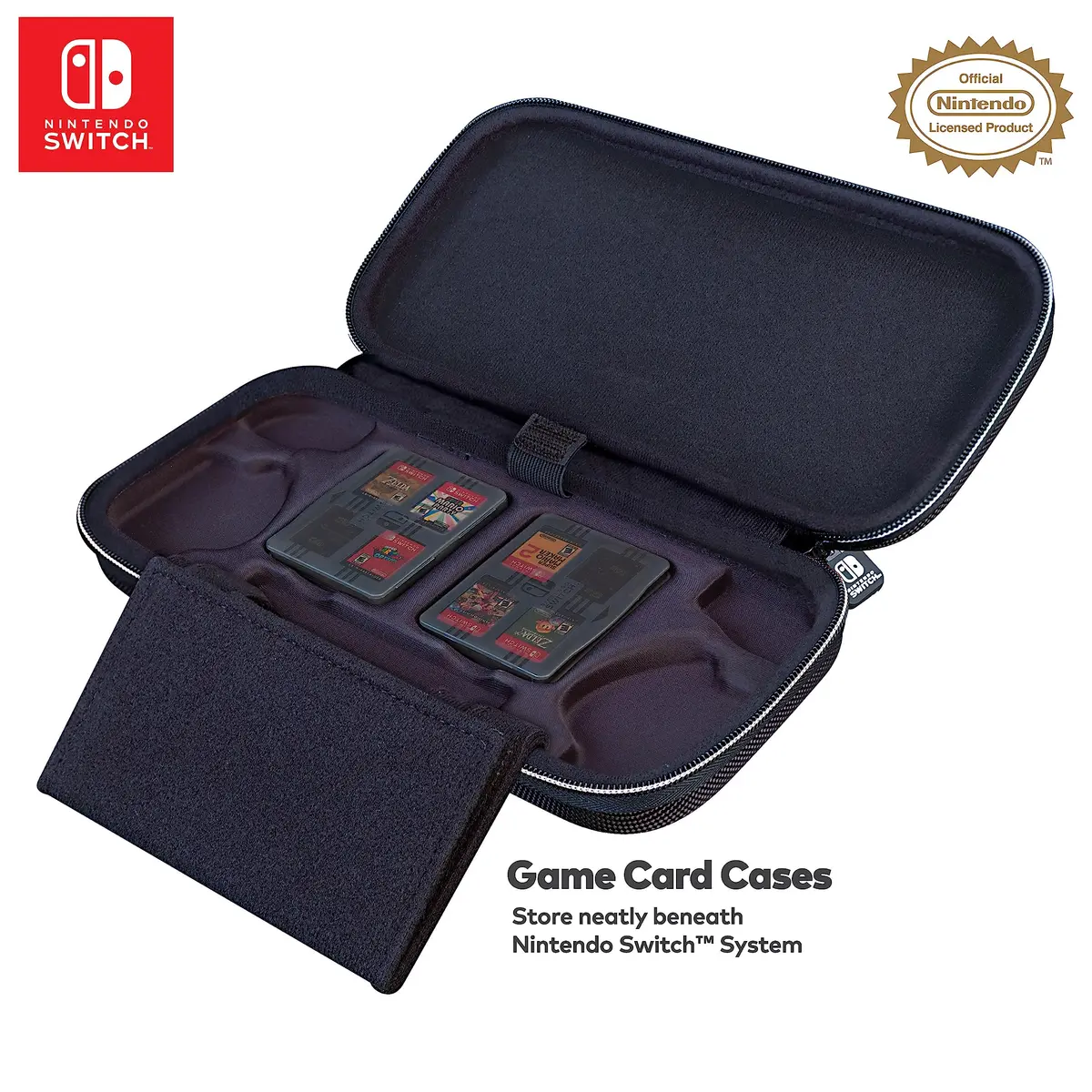 Game Traveler Deluxe Licensed Travel Case for Nintendo Switch OLED, Lite & Standard | Purple Ballistic Nylon - view 7