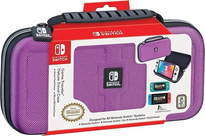 Game Traveler Deluxe Licensed Travel Case for Nintendo Switch OLED, Lite & Standard | Purple Ballistic Nylon - view 2