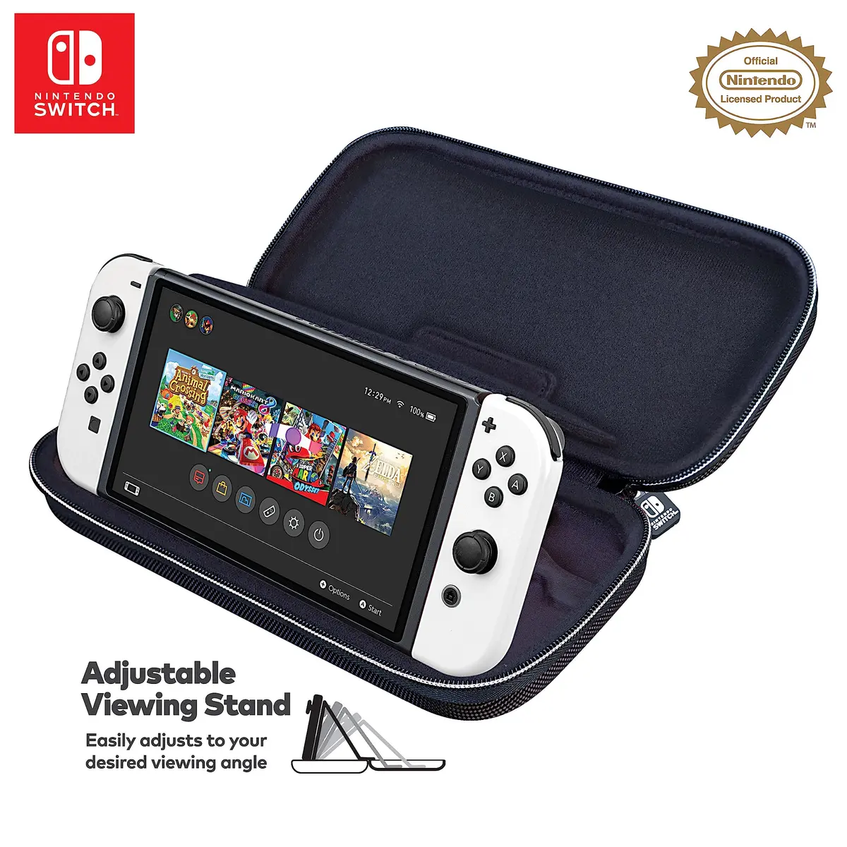 Game Traveler Deluxe Licensed Travel Case for Nintendo Switch OLED, Lite & Standard | Purple Ballistic Nylon - view 4