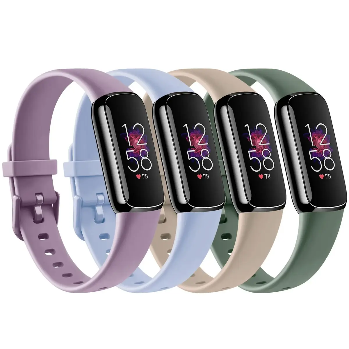 AK 4 Pack Sport Bands Compatible with Fitbit Luxe Small | 15mm Width - main product image