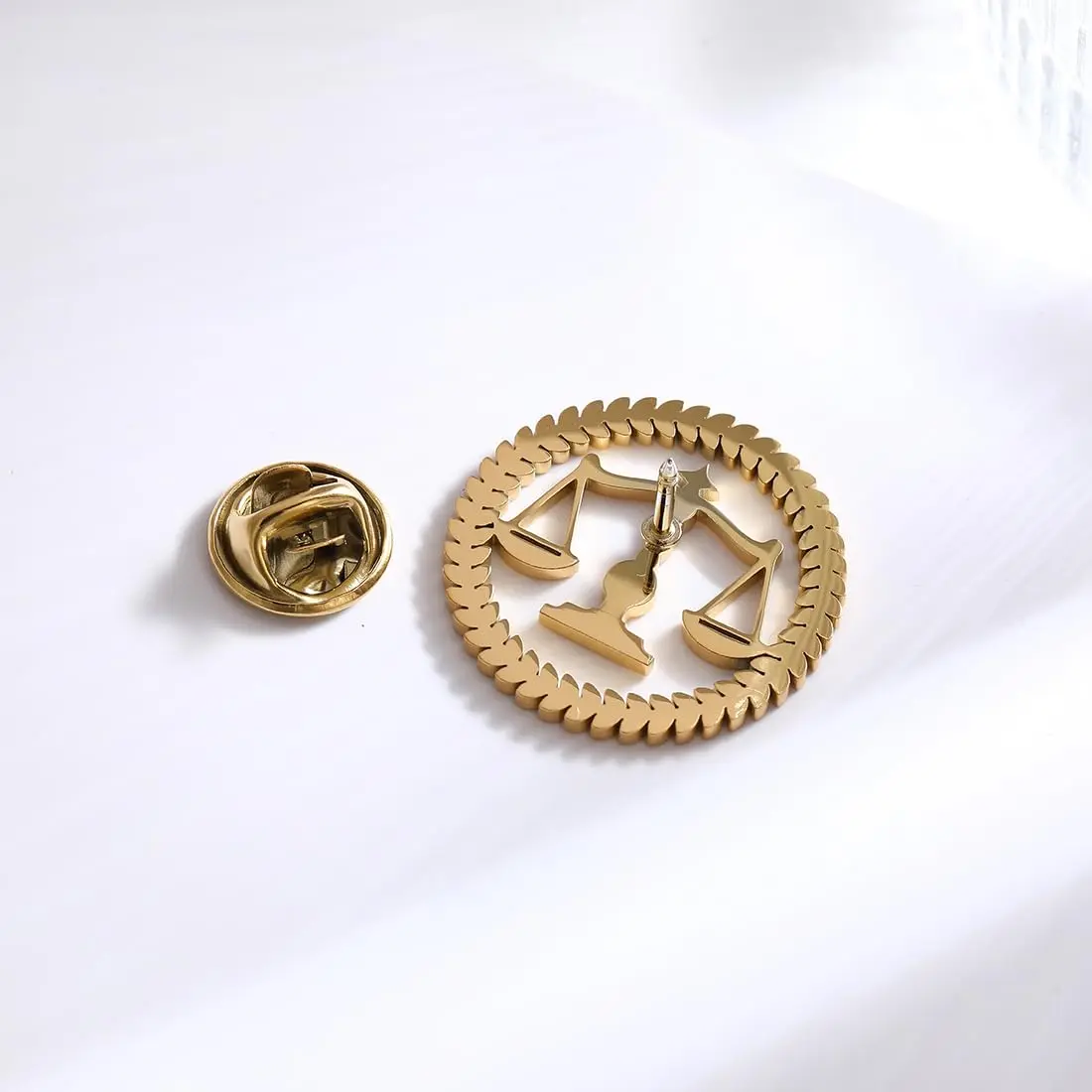 LLYANZ Libra Balance Advocate Brooch 2.5cm | Justice & Equity Symbol for Men - view 6