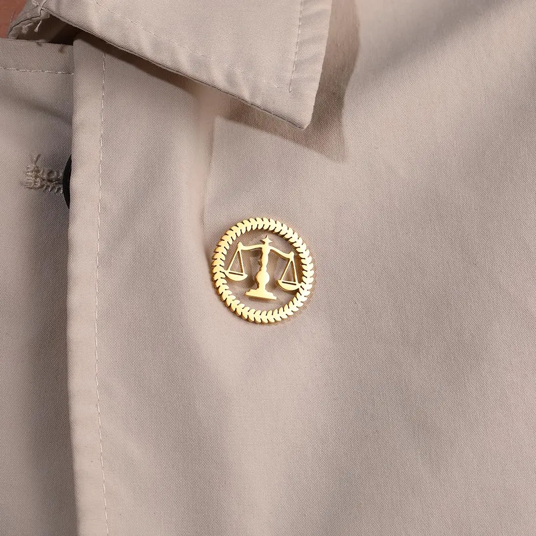 LLYANZ Libra Balance Advocate Brooch 2.5cm | Justice & Equity Symbol for Men - view 2