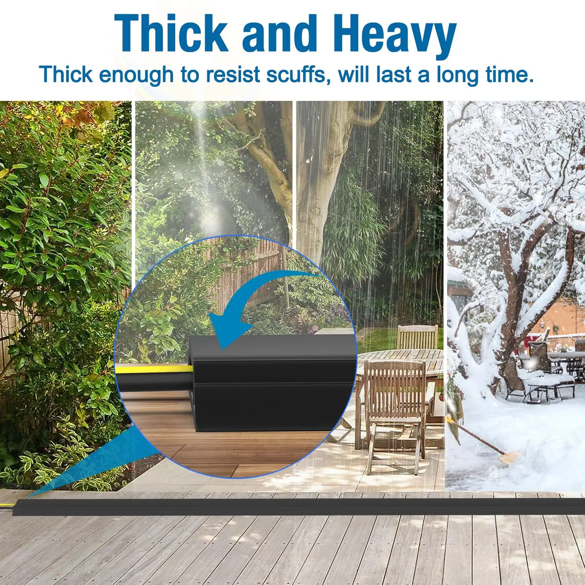 Eapele Heavy Duty Floor Cord Cover Protector 2.0 m (6.5 ft) | Prevents Tripping Hazards - view 4