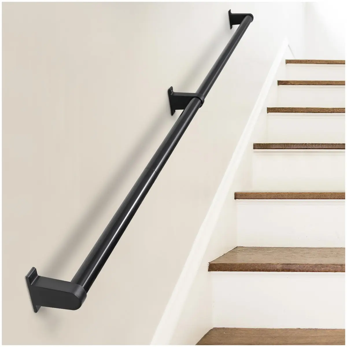 SDNBHT Industrial Stair Railing Metal Hand Rails 6ft | Aluminum Wall Mount Handrail for Indoor & Outdoor Steps - main product image