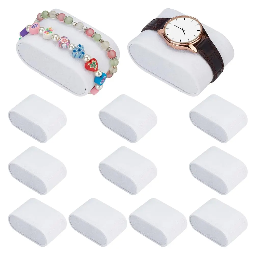 PH PandaHall 12pcs Watch Pillow Inserts 2.8×1.8×1.5" White Watch Display Pillow for Jewelry & Small Business - main product image