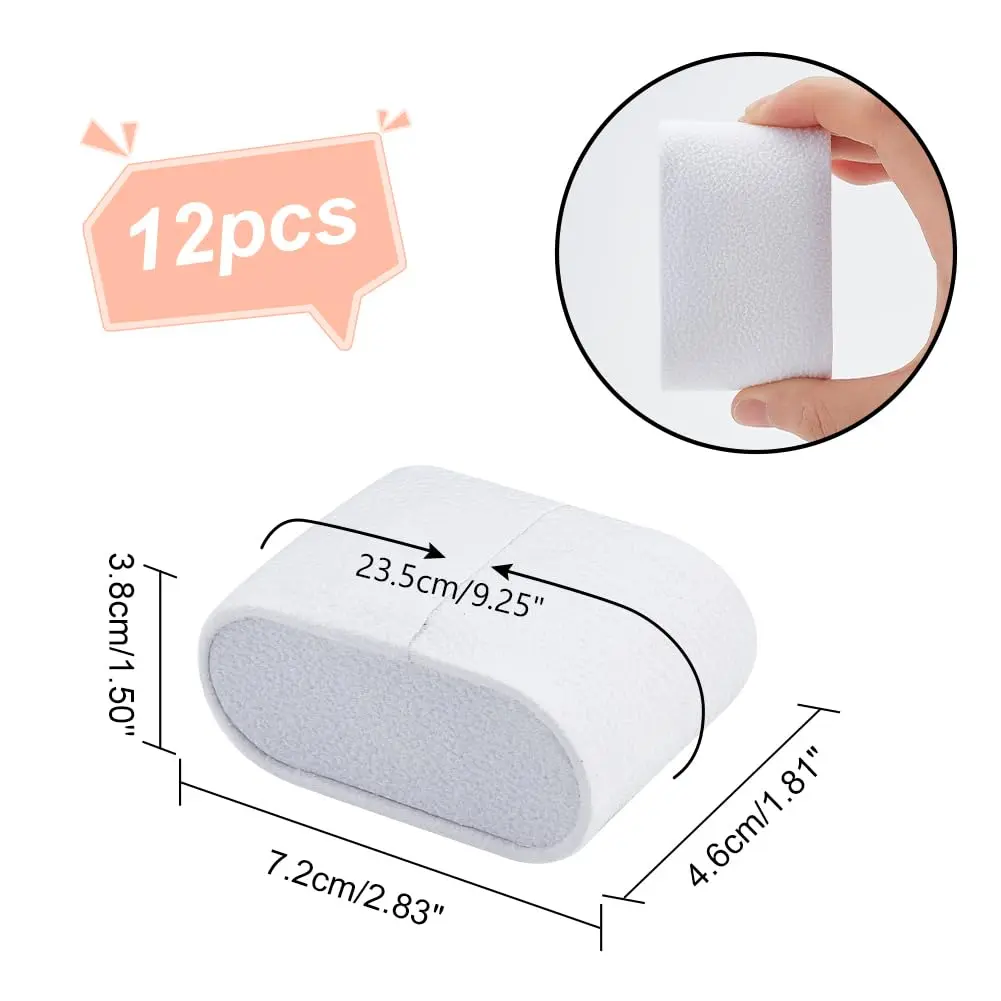 PH PandaHall 12pcs Watch Pillow Inserts 2.8×1.8×1.5" White Watch Display Pillow for Jewelry & Small Business - view 5