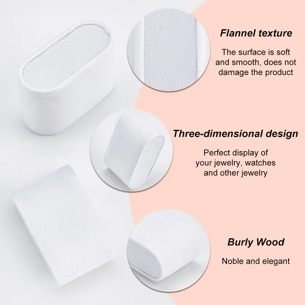 PH PandaHall 12pcs Watch Pillow Inserts 2.8×1.8×1.5" White Watch Display Pillow for Jewelry & Small Business - view 3