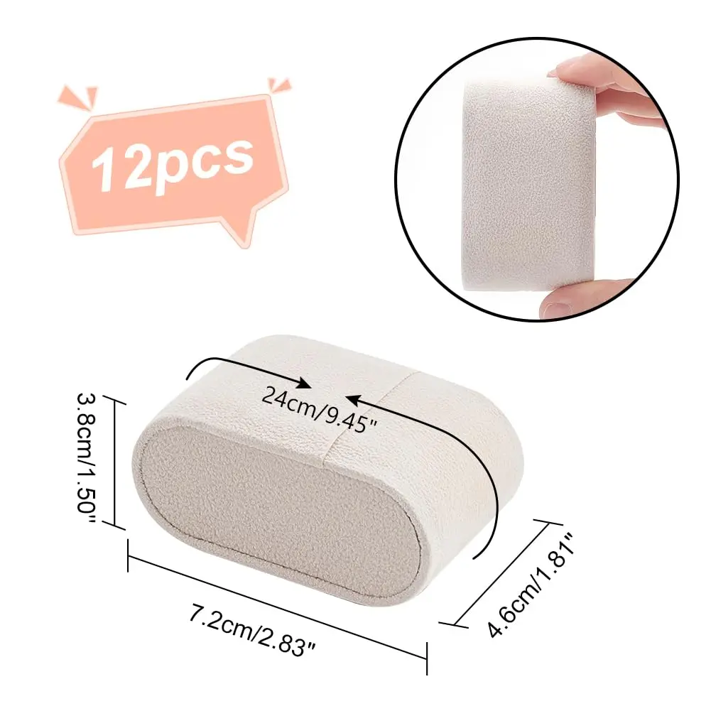 PH PandaHall 12pcs Watch Pillow Inserts Beige | Jewelry Display Cushion for Small Business - view 5