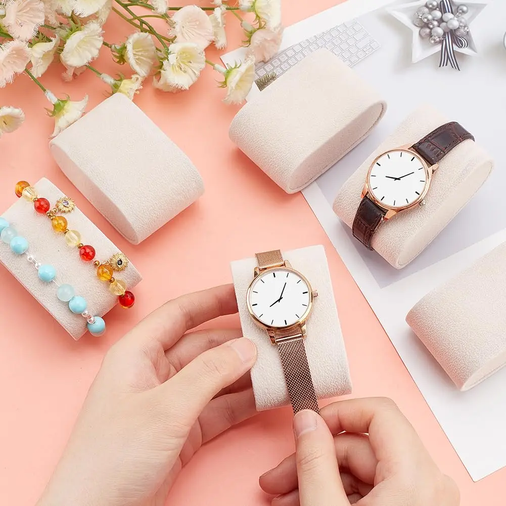 PH PandaHall 12pcs Watch Pillow Inserts Beige | Jewelry Display Cushion for Small Business - view 2