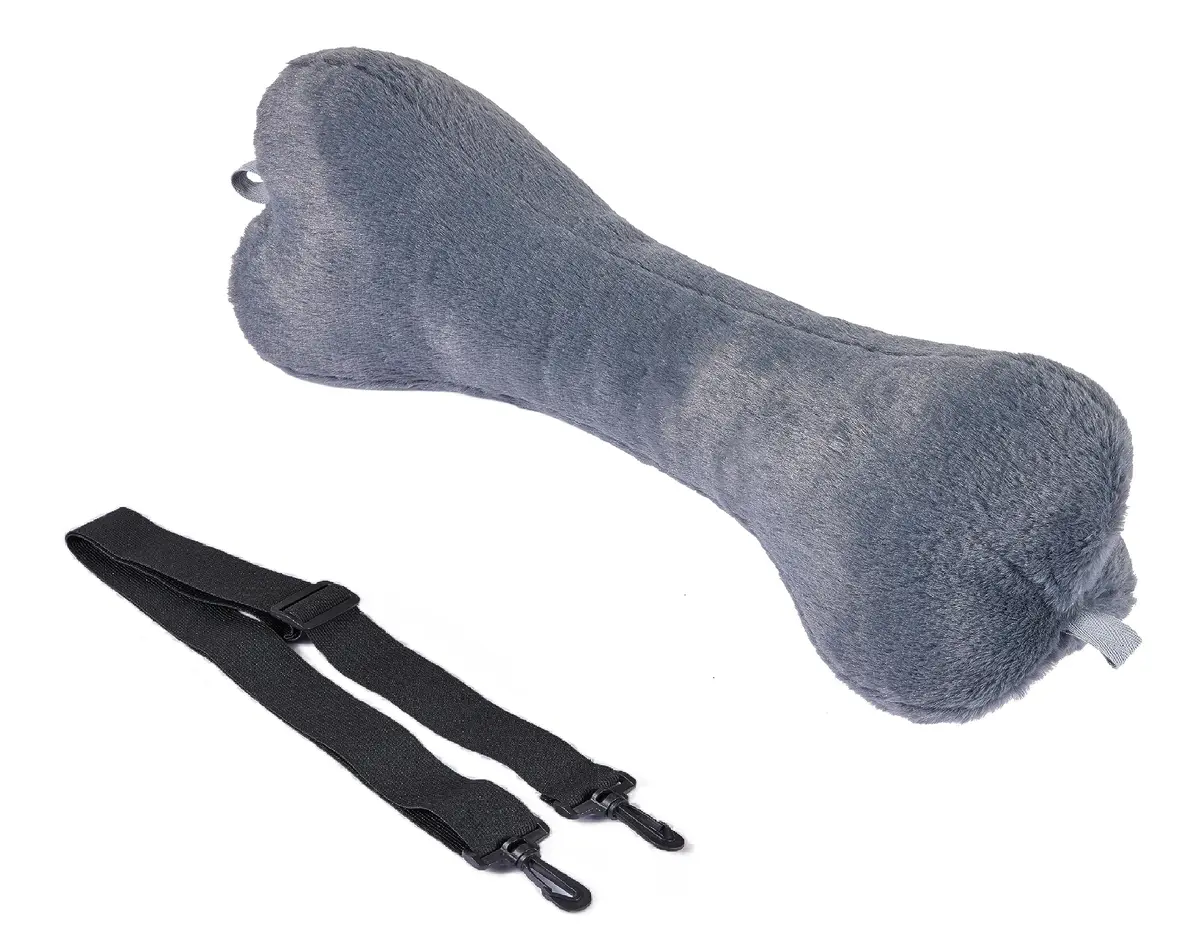 VCOMSOFT Recliner Headrest Pillow Dark Grey | Adjustable Bone Neck Pillow for Sleeping & Lumbar Support - view 4