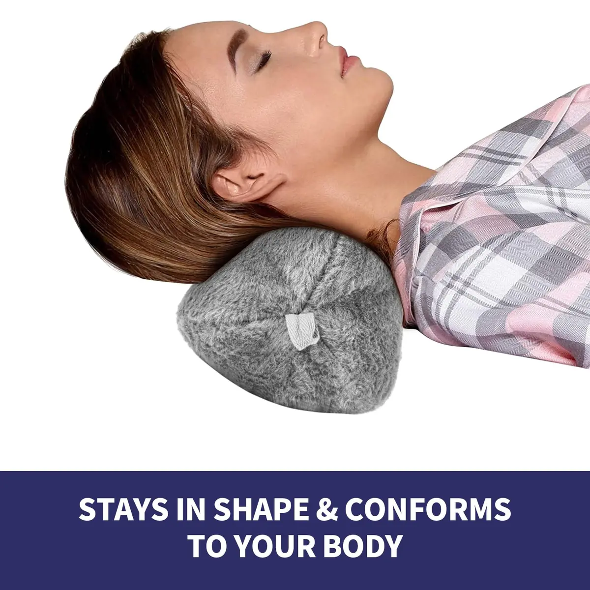 VCOMSOFT Recliner Headrest Pillow Dark Grey | Adjustable Bone Neck Pillow for Sleeping & Lumbar Support - view 9
