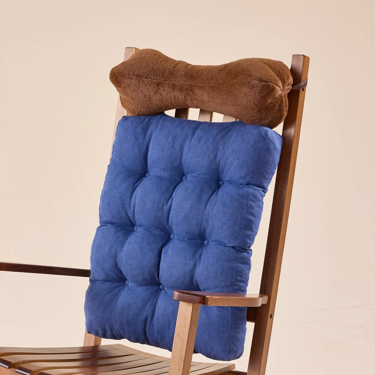 VCOMSOFT Bone Neck Pillow for Recliners & Sofas, XL 18"L x 7"D x 7"H, Brown | Adjustable Height & Lumbar Support - view 6