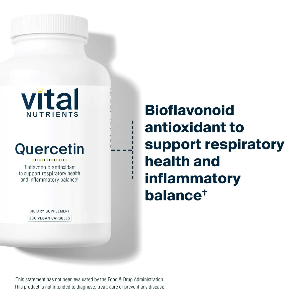 Vital Nutrients Quercetin 500mg | Supports Immune & Respiratory Health, Vegan, 200 Capsules - view 3