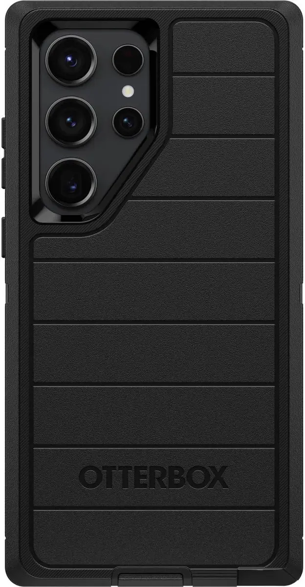 OtterBox Galaxy S23 Ultra Defender Series Case - Black | Rugged & Microbial Defense (Large) - main product image