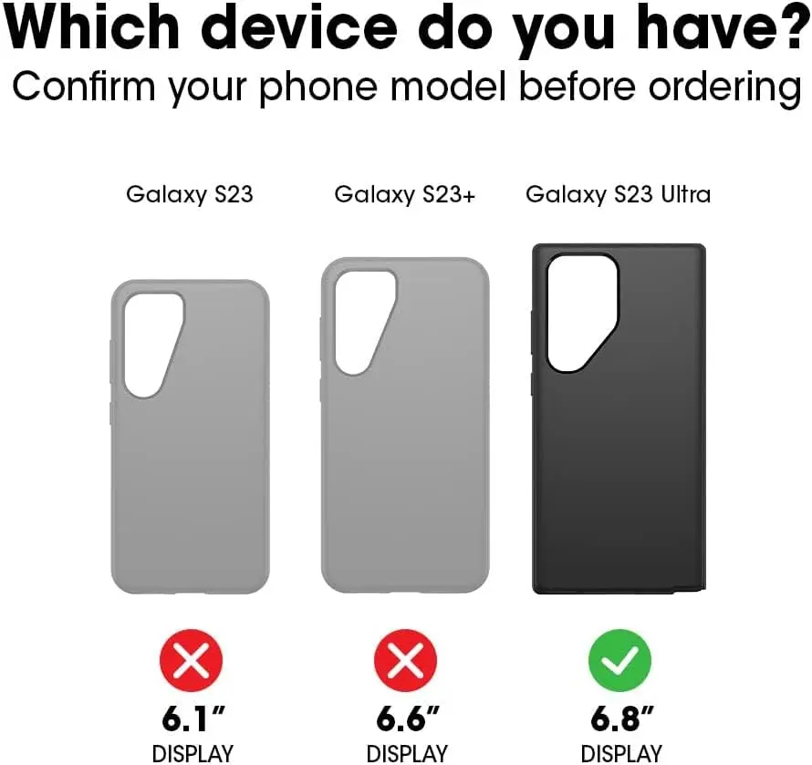 OtterBox Galaxy S23 Ultra Defender Series Case - Black | Rugged & Microbial Defense (Large) - view 3