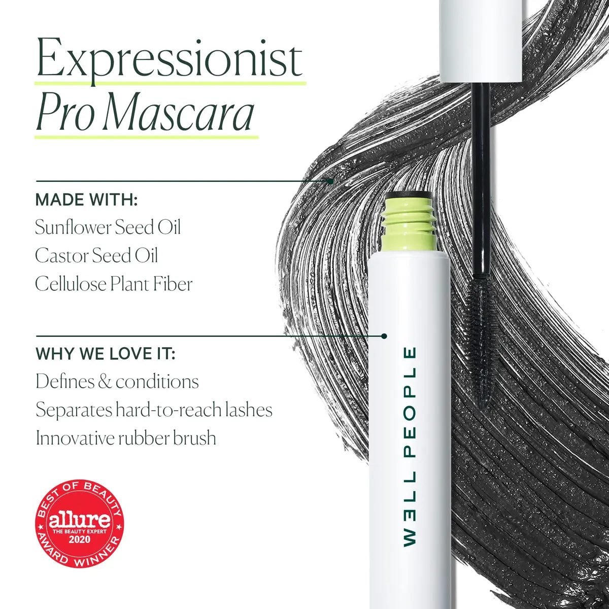 Well People Expressionist Pro Mascara 0.27 Fl Oz | Lengthening & Defining, Vegan & Cruelty-Free - view 3