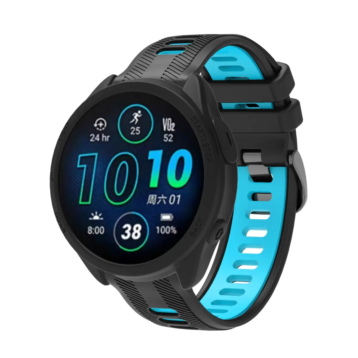 TenCloud Silicone Watch Case for Garmin Forerunner 965 | 3 Pack Black+White+Yellow - view 8