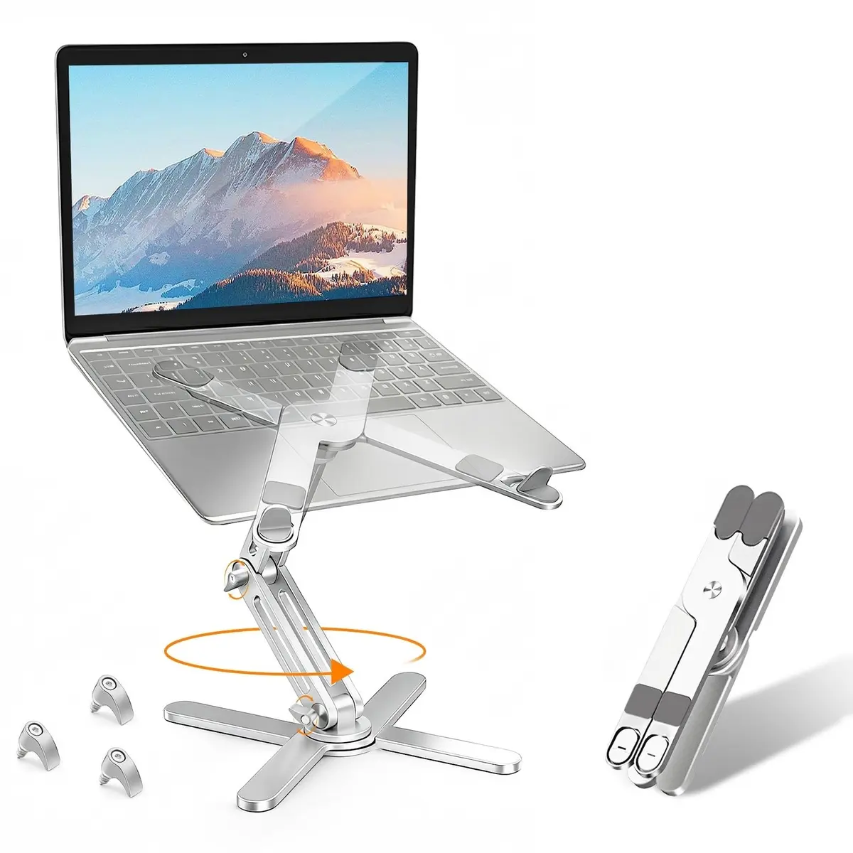 Moallia N86 360 Rotating Laptop Stand 790g (1.75 lb) | Adjustable Aluminum Ergonomic Riser for Laptops up to 16 Inches - main product image