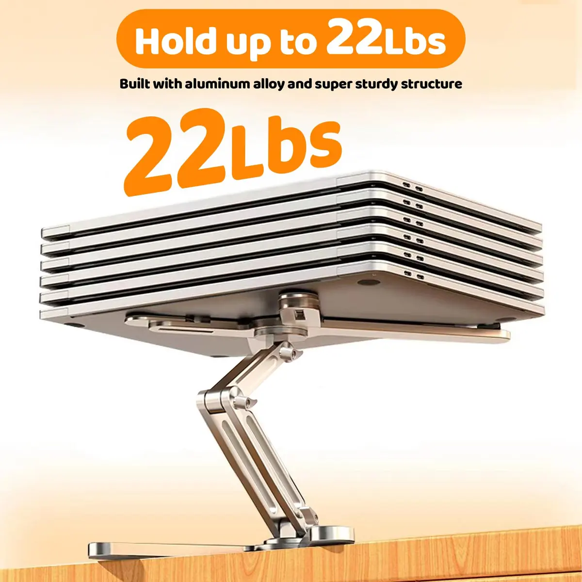 Moallia N86 360 Rotating Laptop Stand 790g (1.75 lb) | Adjustable Aluminum Ergonomic Riser for Laptops up to 16 Inches - view 7