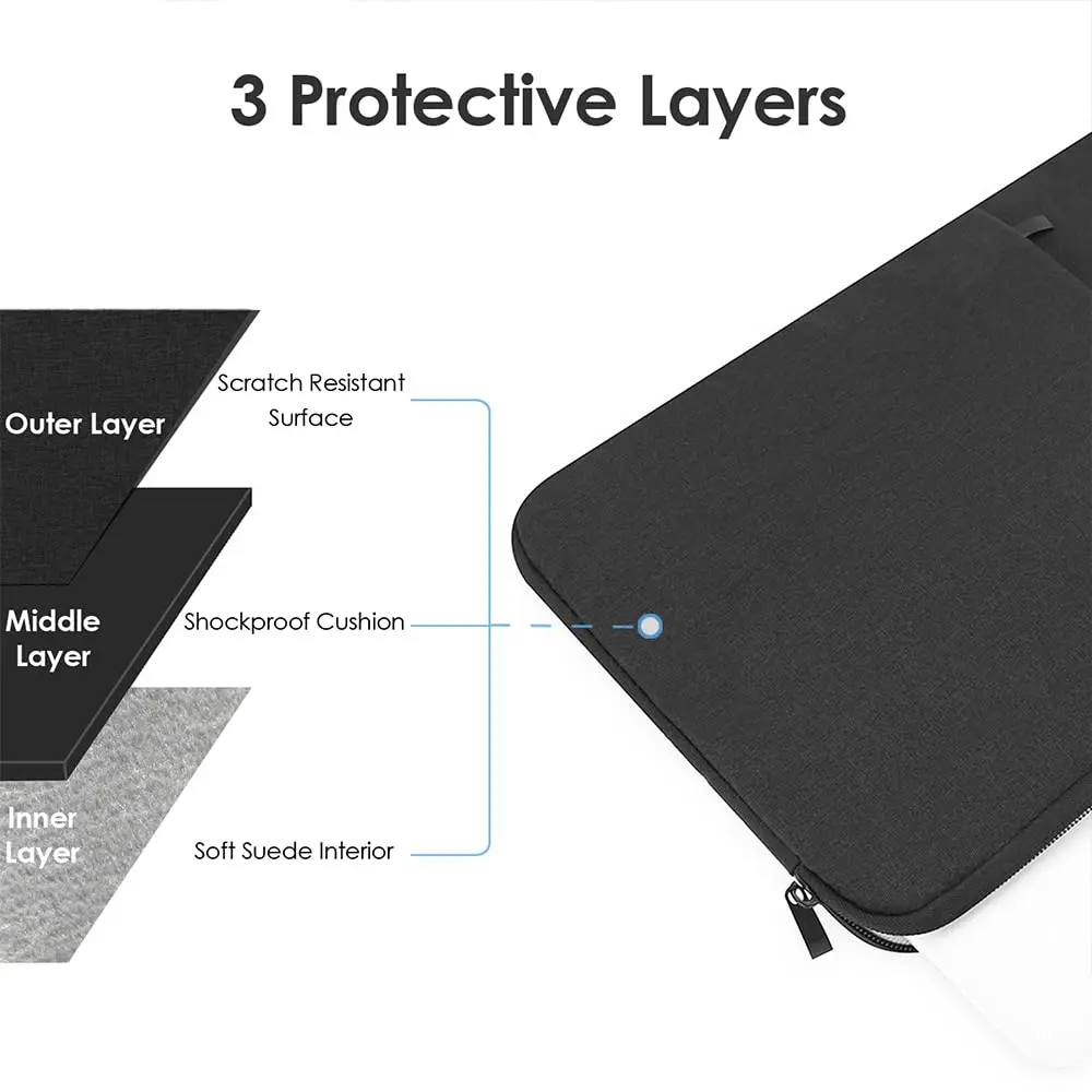 ProElife Water-Resistant Laptop Sleeve Case for MacBook Air 15 Inch M5 M4 M3 M2 (2023-2026) | 38cm (15 Inch) - view 3