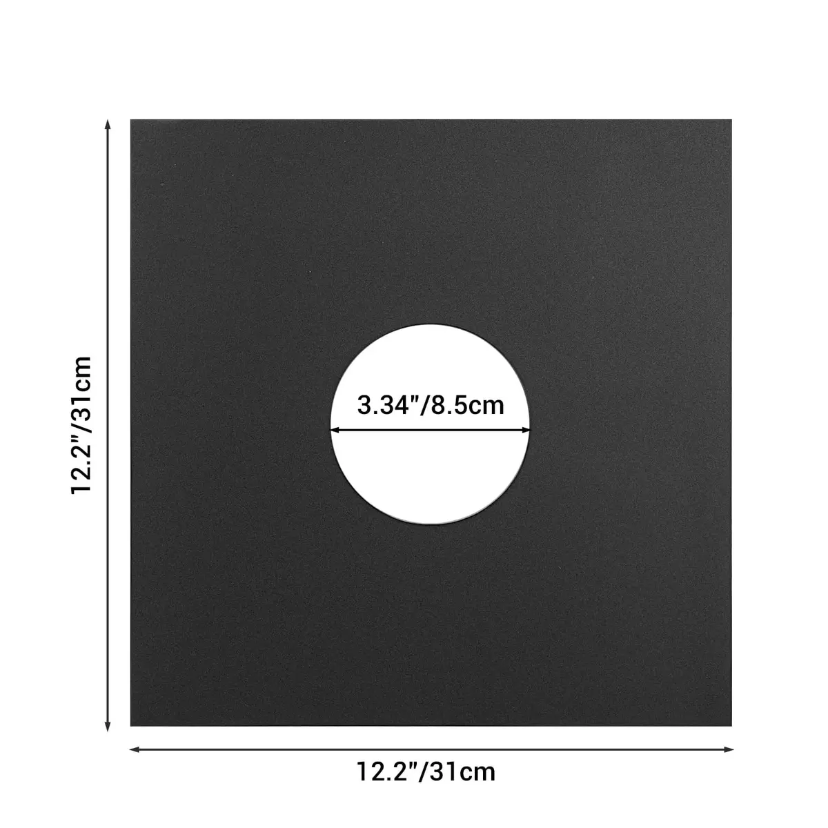 Facmogu 12-inch Vinyl Record Sleeves, 350gsm Cardboard LP Covers (10-Pack, Matte Black) | Protects Records from Dust & Scratches - view 7