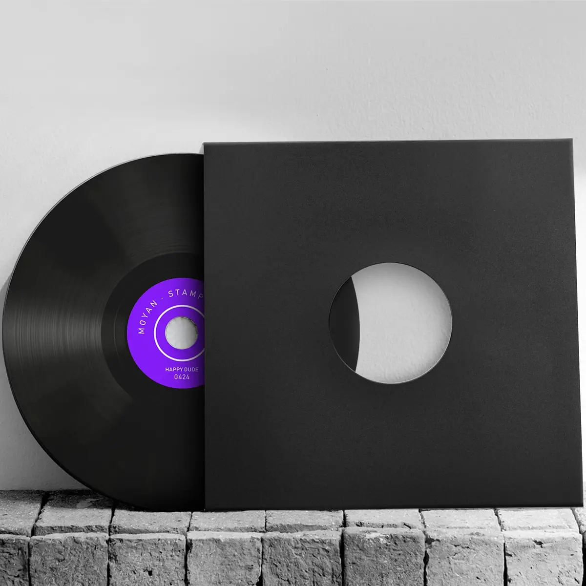 Facmogu 12-inch Vinyl Record Sleeves, 350gsm Cardboard LP Covers (10-Pack, Matte Black) | Protects Records from Dust & Scratches - view 2