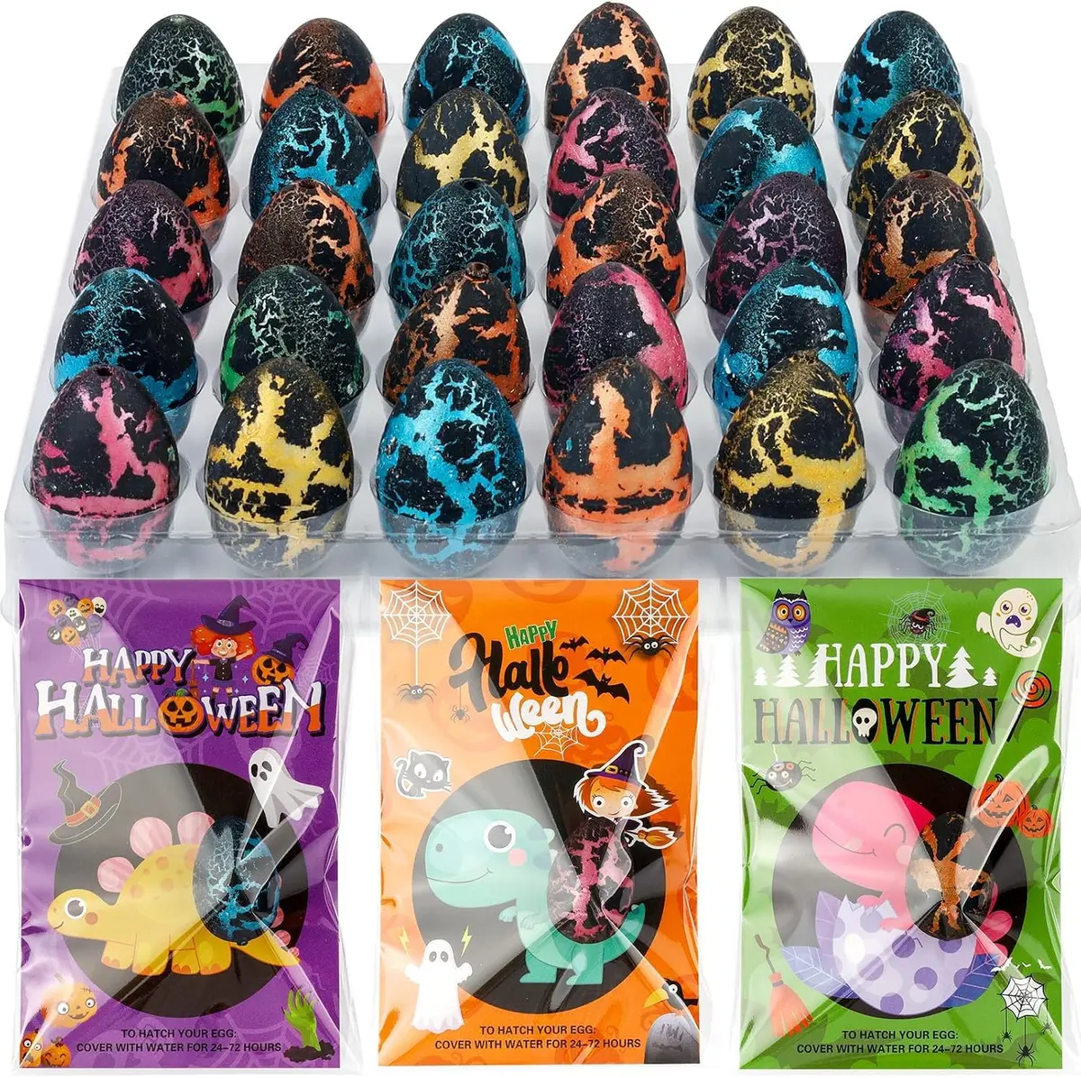 ANPHILE Halloween Party Favors 30 Pack Halloween Hatching Dinosaur Eggs | Kids Dinosaur Surprise Party Bag - main product image