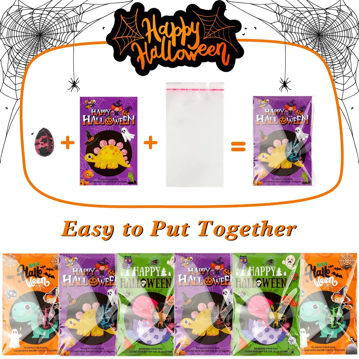 ANPHILE Halloween Party Favors 30 Pack Halloween Hatching Dinosaur Eggs | Kids Dinosaur Surprise Party Bag - view 6