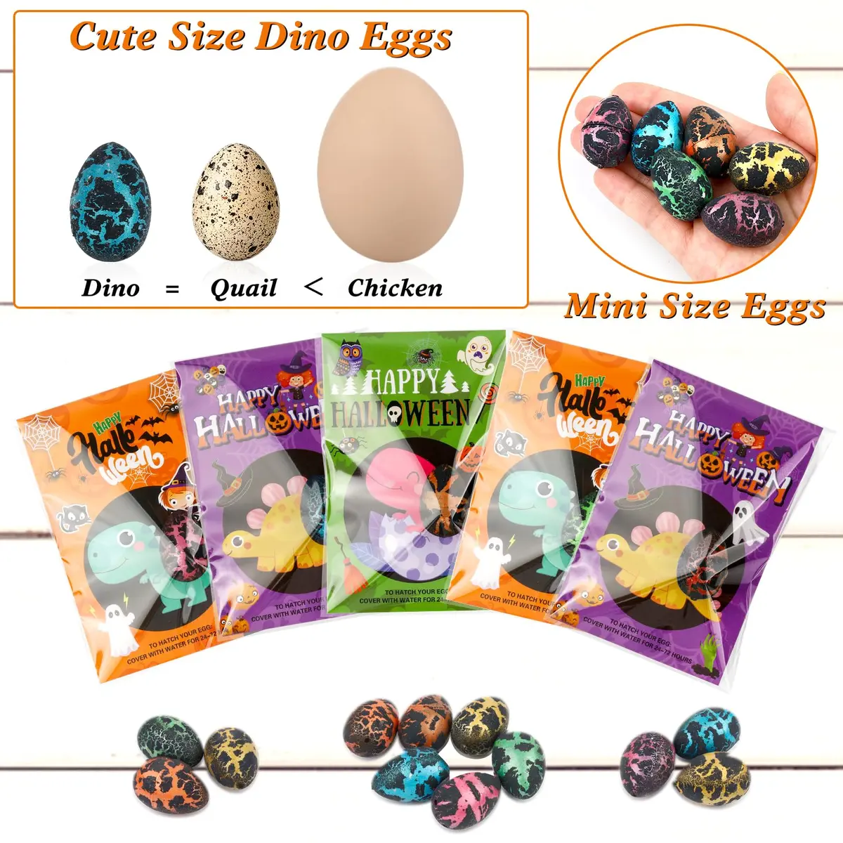 ANPHILE Halloween Party Favors 30 Pack Halloween Hatching Dinosaur Eggs | Kids Dinosaur Surprise Party Bag - view 2