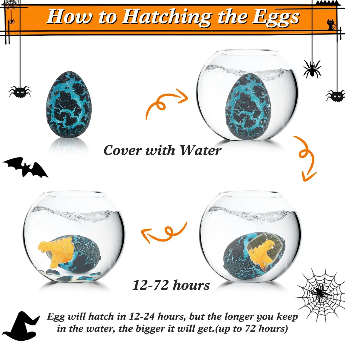 ANPHILE Halloween Party Favors 30 Pack Halloween Hatching Dinosaur Eggs | Kids Dinosaur Surprise Party Bag - view 4