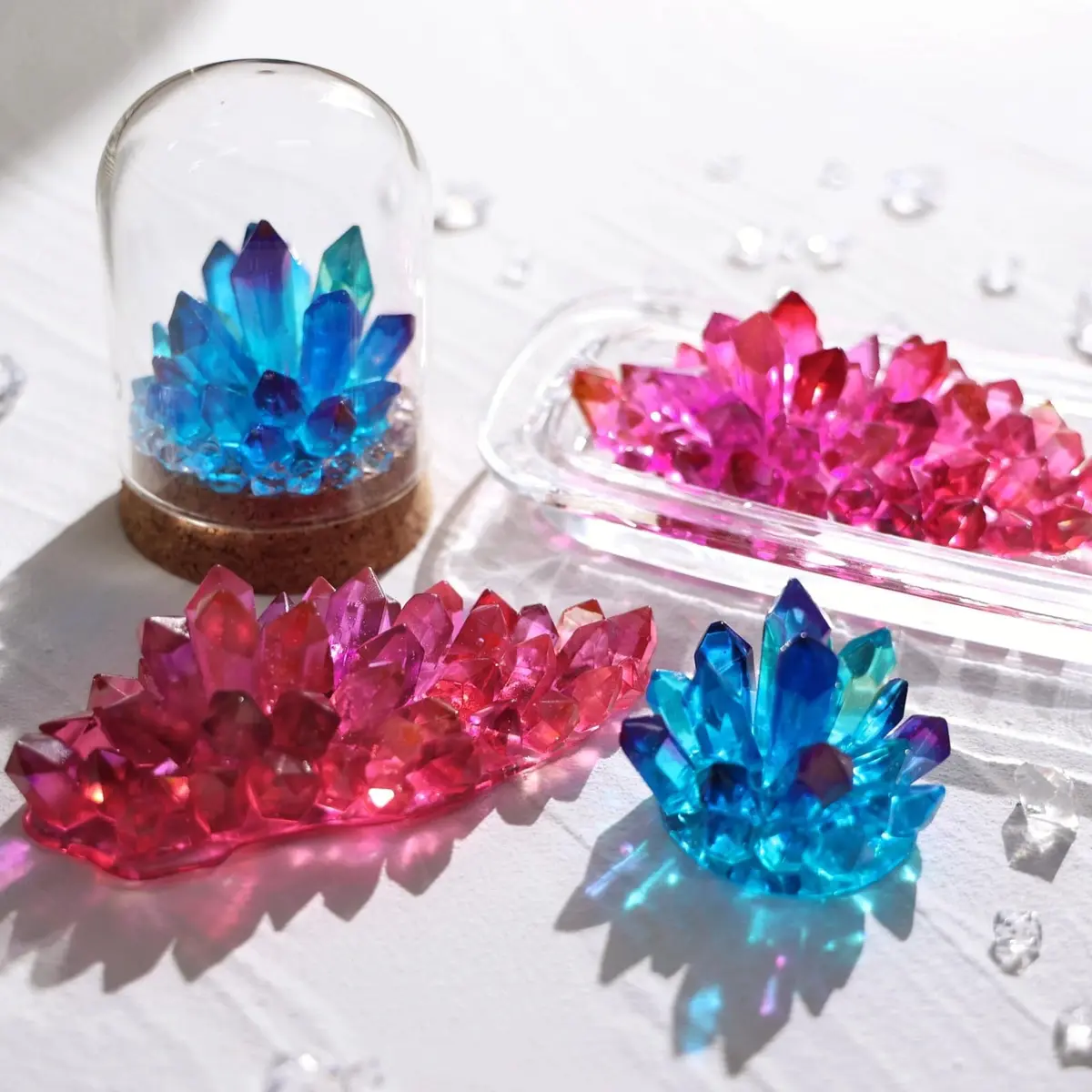 LET'S RESIN Crystal Cluster Resin Molds, Large & Small Size Silicone Shapes for Resin, Quartz Epoxy Crafts, DIY Healing Stones, Home Decor - view 3