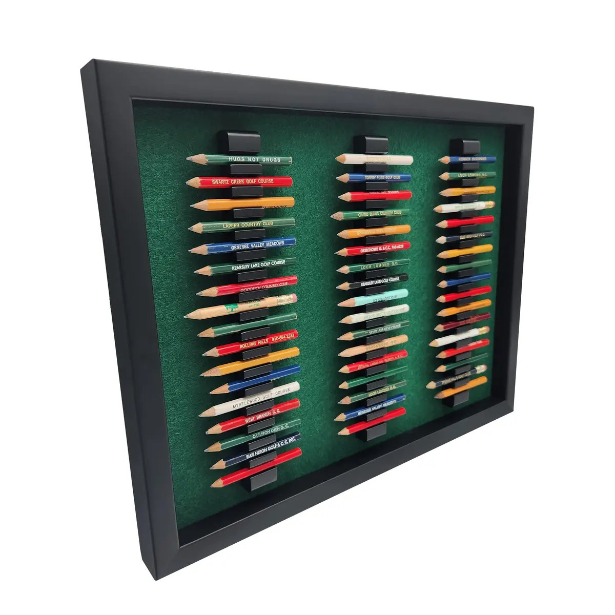 18hills Premium Wood Golf Pencil Case Holder Display 17.4x13.7x1.25 inches | Holds 51 Pencils - view 3