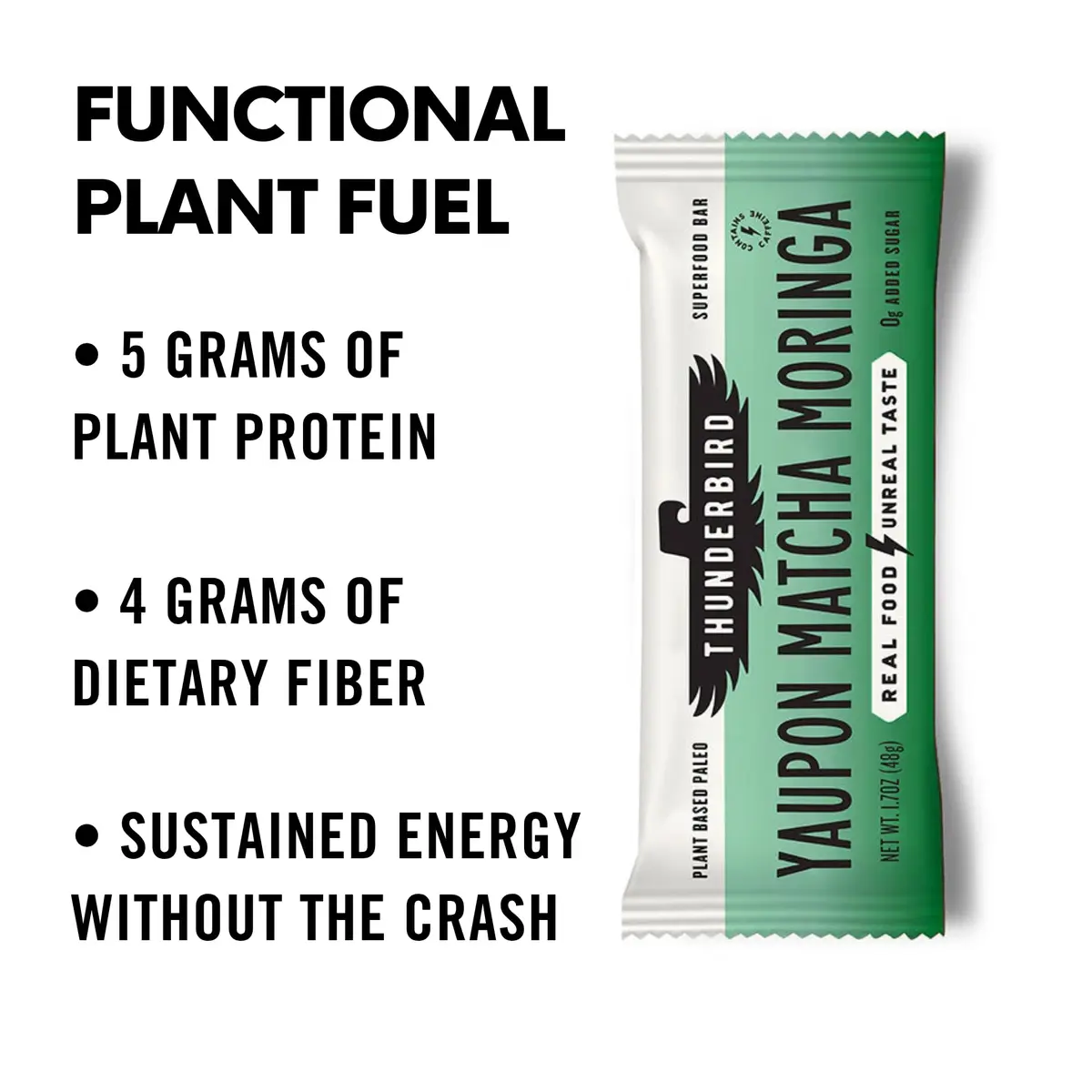 Thunderbird Bars Energy Snack Gluten-Free Protein Vegan Paleo Non-GMO 12x1.7 oz | Real Food Fuel - view 5