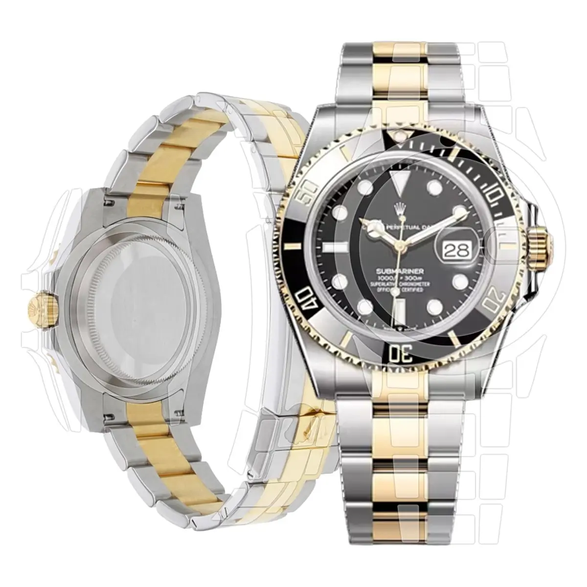 skoko Clear 2 Pack Full Body Protective Film for Rolex Submariner 41mm | Scratch Proof PPF - main product image