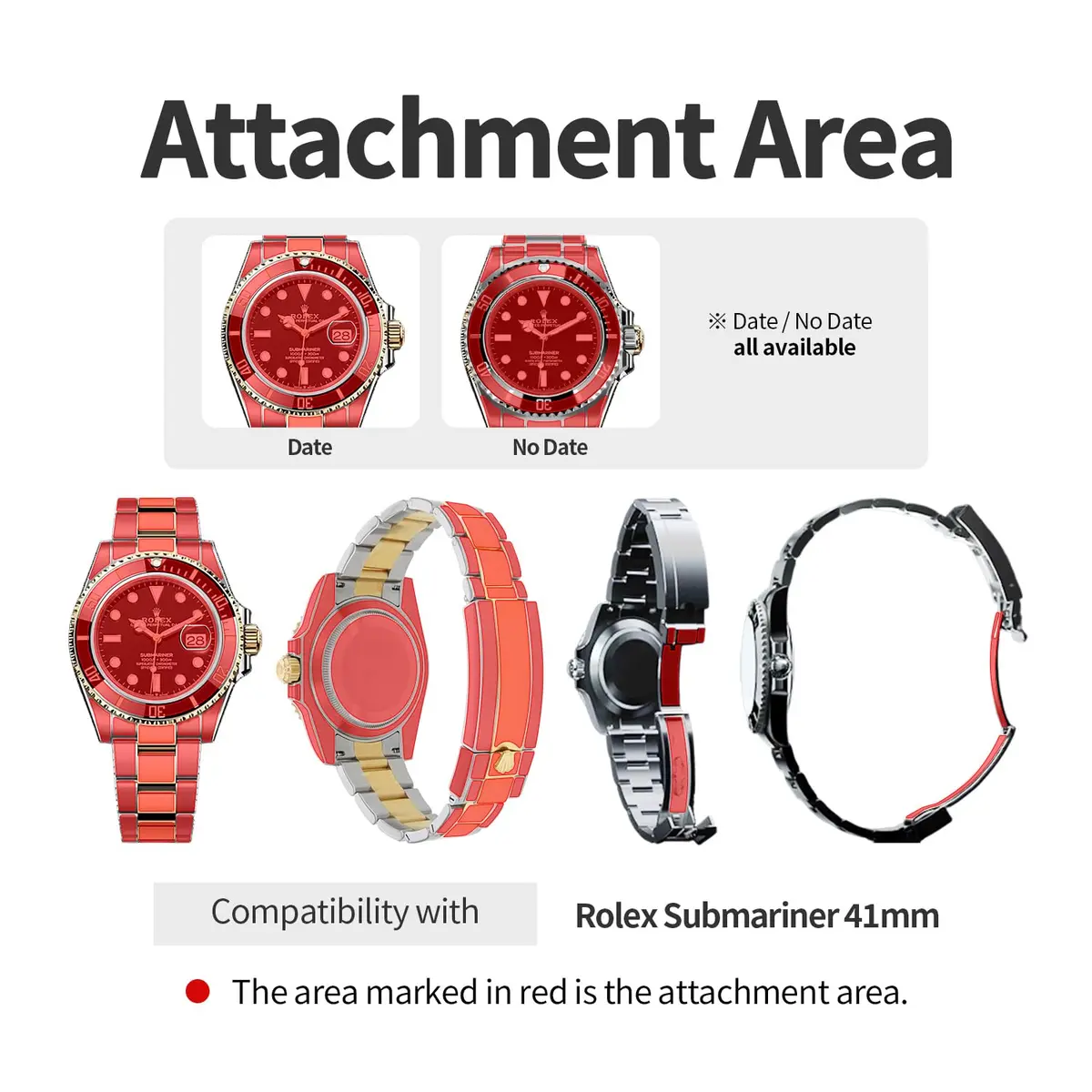 skoko Clear 2 Pack Full Body Protective Film for Rolex Submariner 41mm | Scratch Proof PPF - view 2