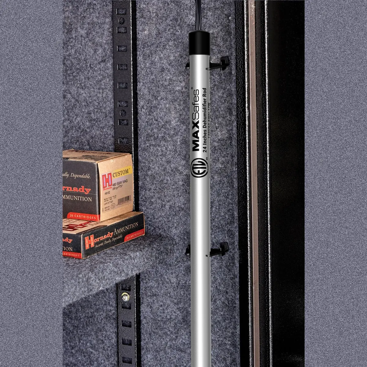 MAXSafes 24in Gun Safe Dehumidifier Rod | ETL Approved Electric Moisture Absorber for Safes & Cabinets - view 5