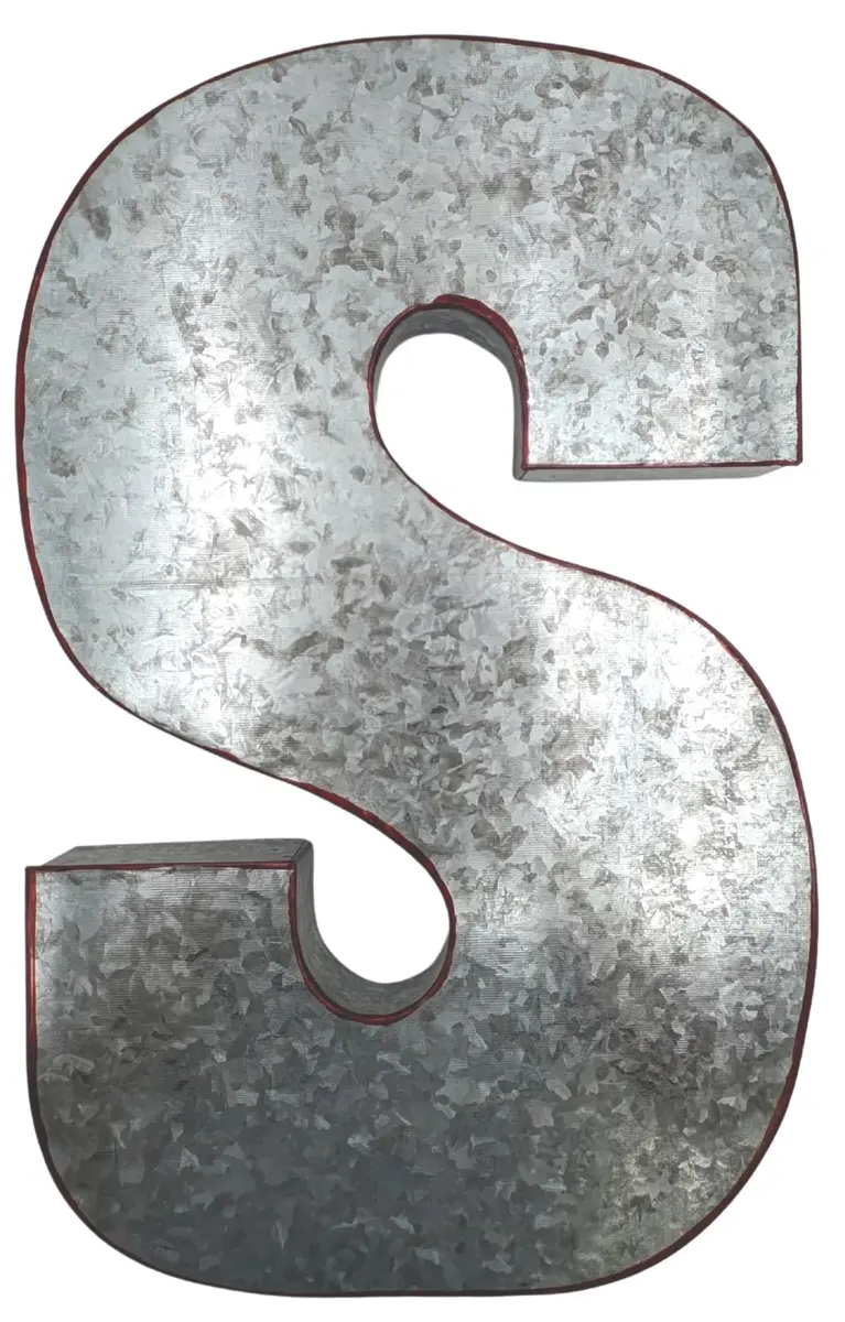 SciencePurchase Metal Letter S Wall Décor 20" | Rustic Farmhouse Style - view 2