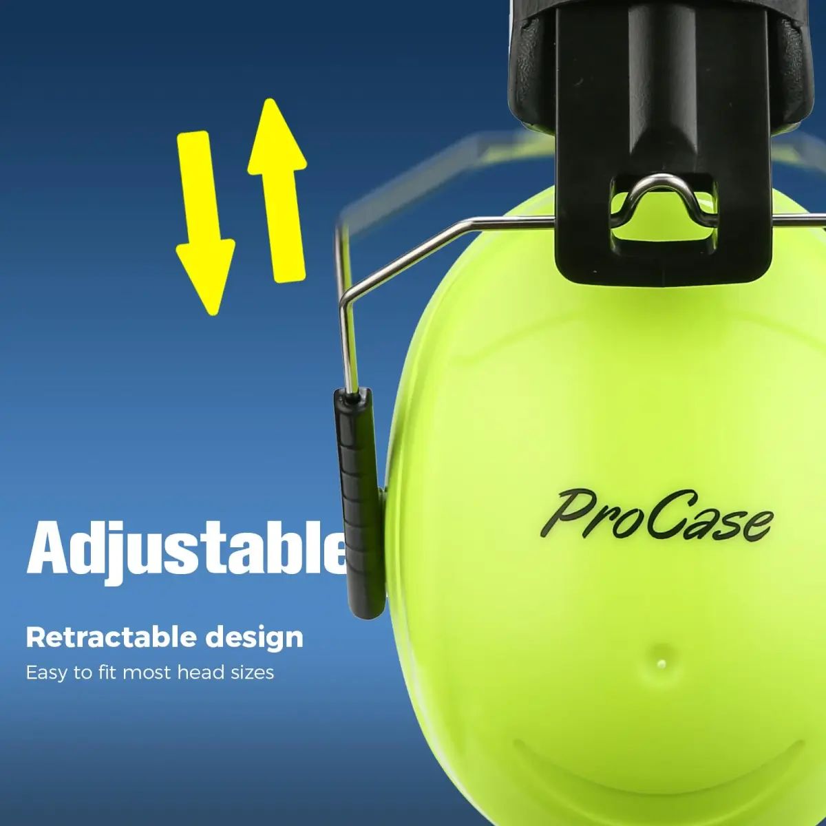 ProCase NRR 32dB Safety Ear Muffs, Foldable Hearing Protection for Adults & Kids | ANSI S3.19 Certified Noise Reduction Earmuffs - view 3