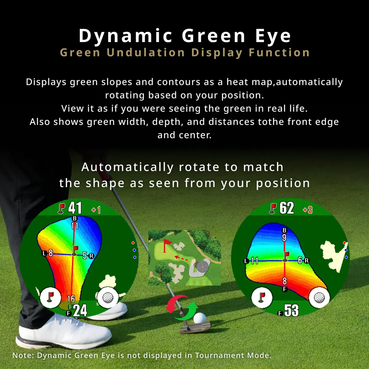 Shot Navi Evolve PRO Touch Golf GPS Watch with 1.4in Touch Panel, Green Heatmap, Auto Measure, 8hr GPS, Waterproof, 60,000 Courses - view 4